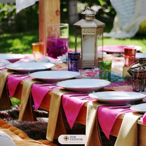 Private events in Marrakech garden at Dar Ezzouak